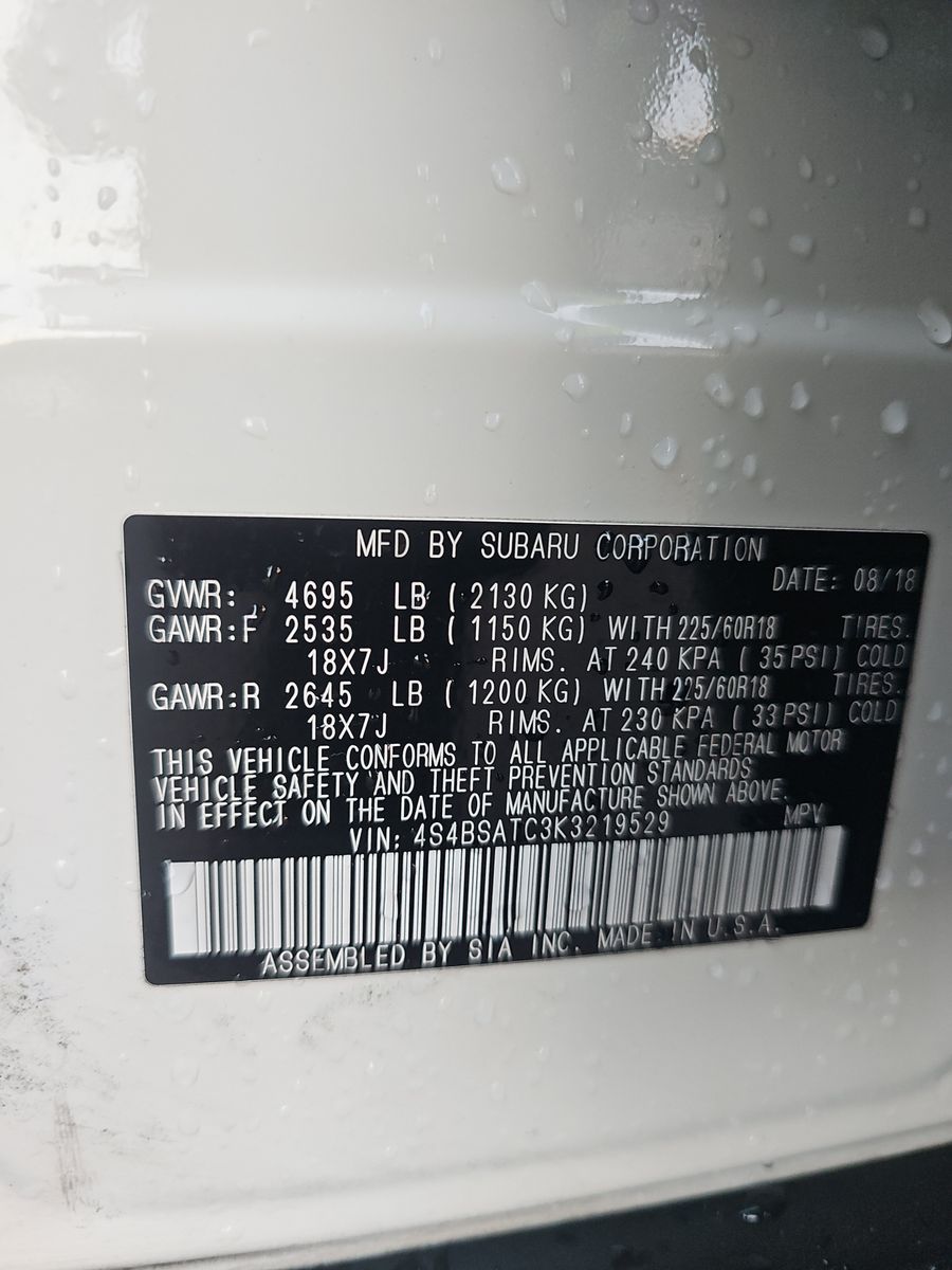 2019 Subaru Outback 2.5i Touring AWD