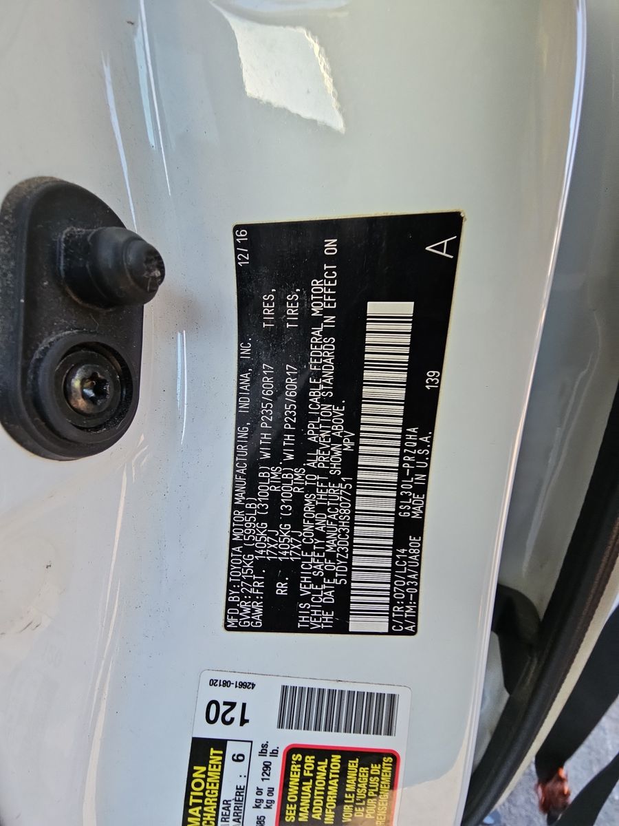 2017 Toyota Sienna XLE FWD