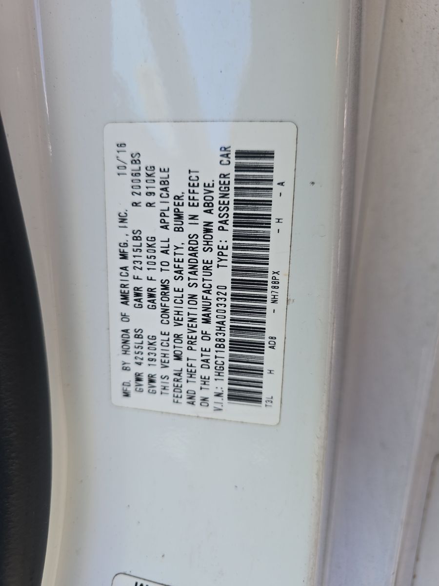 2017 Honda Accord EX-L FWD