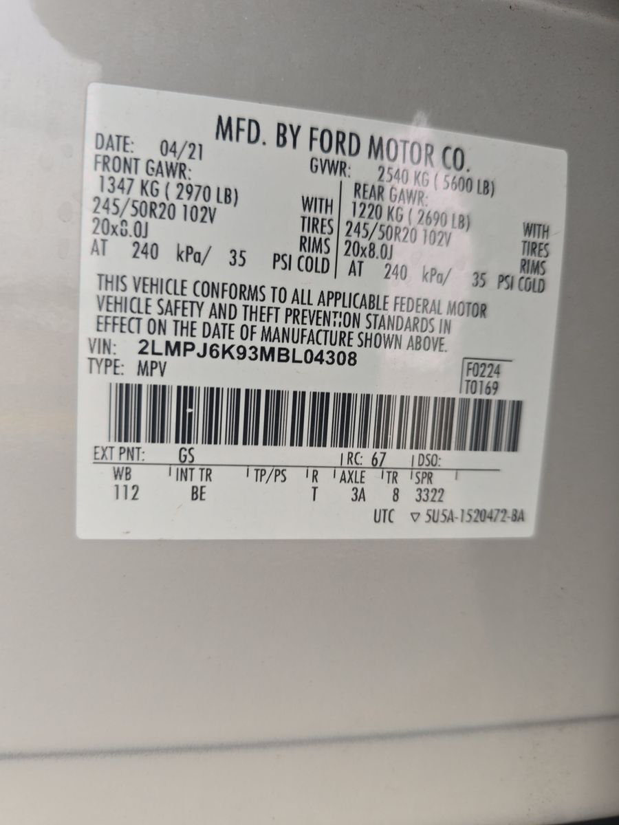 2021 Lincoln Nautilus Reserve FWD