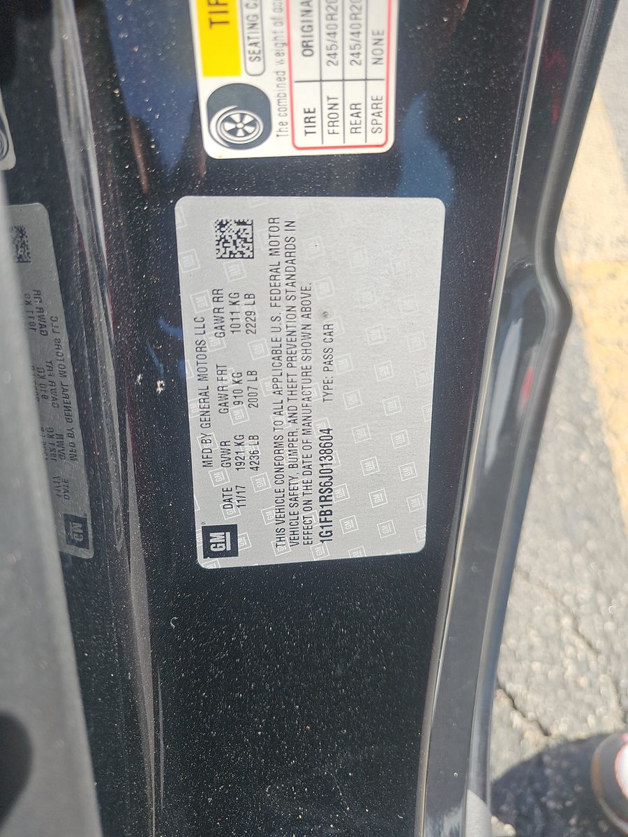 2018 Chevrolet Camaro 1LT RWD