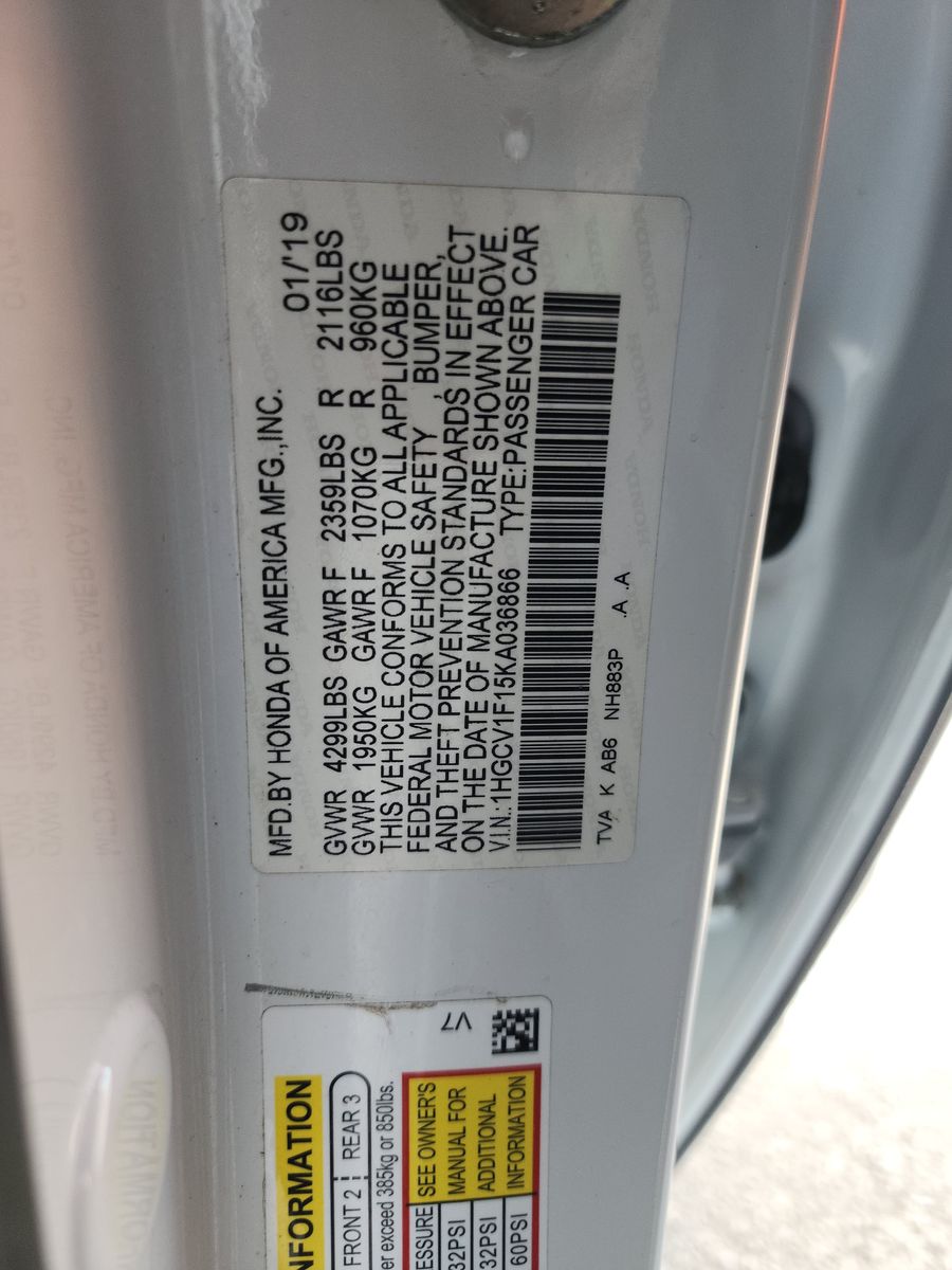 2019 Honda Accord LX FWD