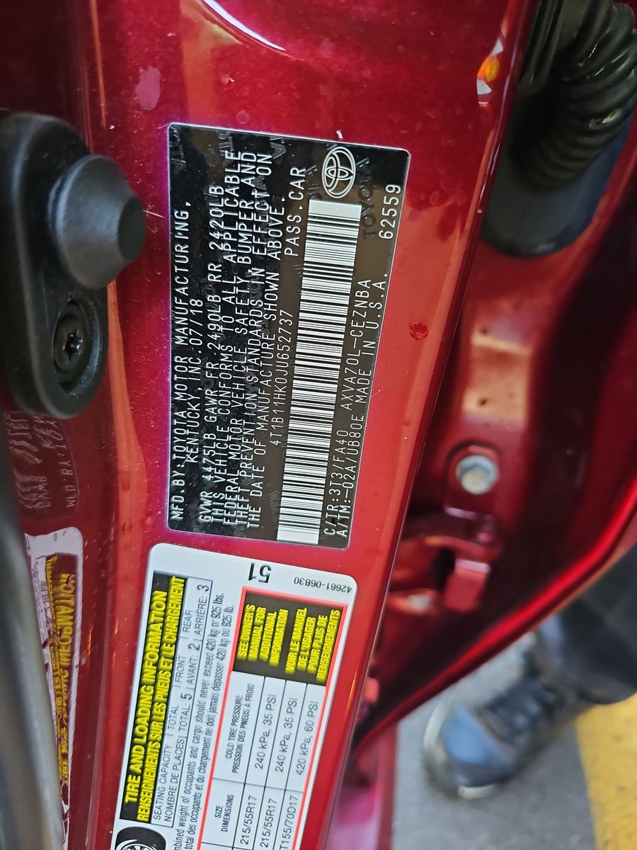2018 Toyota Camry LE FWD