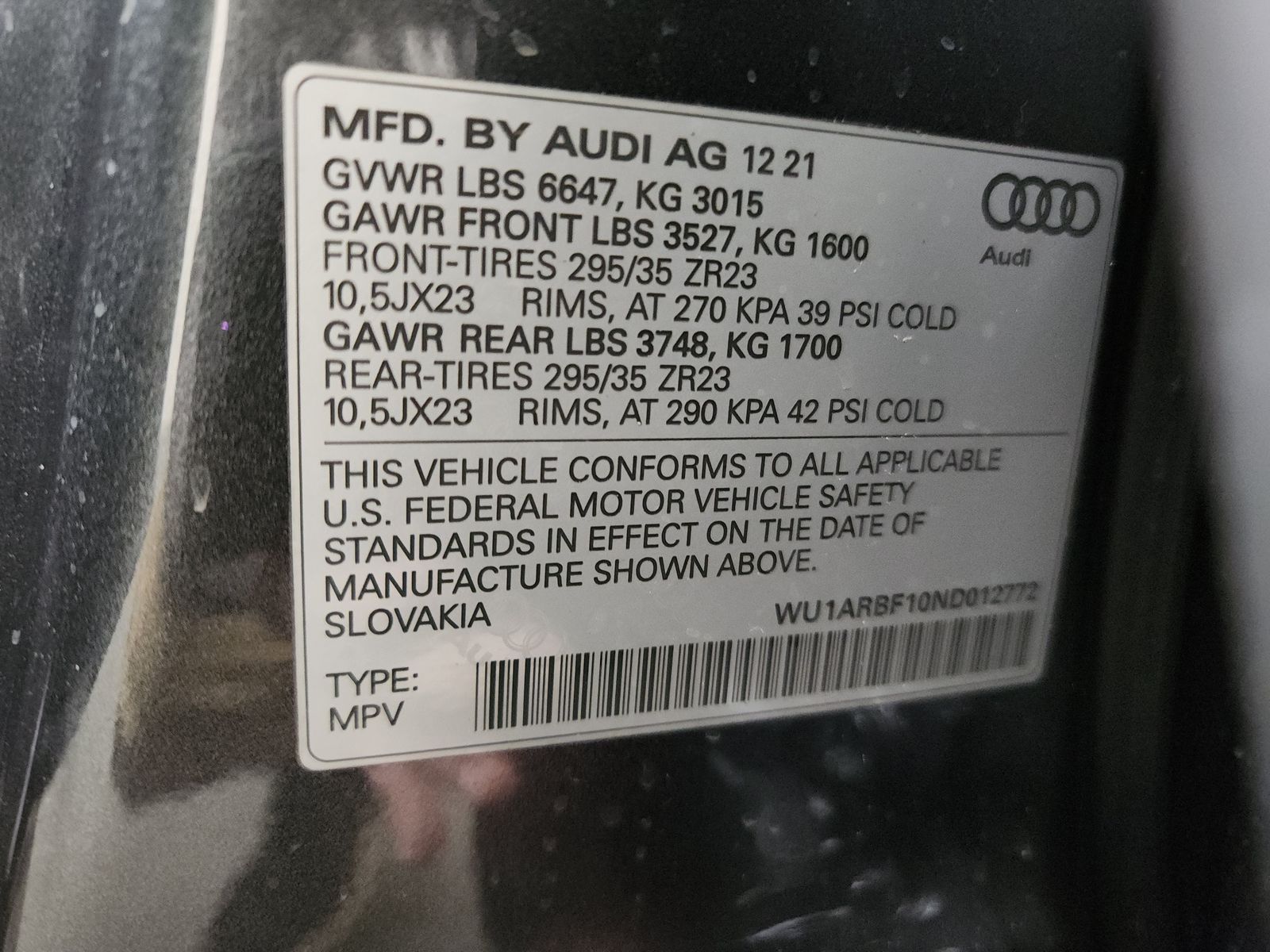 2022 Audi RS Q8 Base AWD