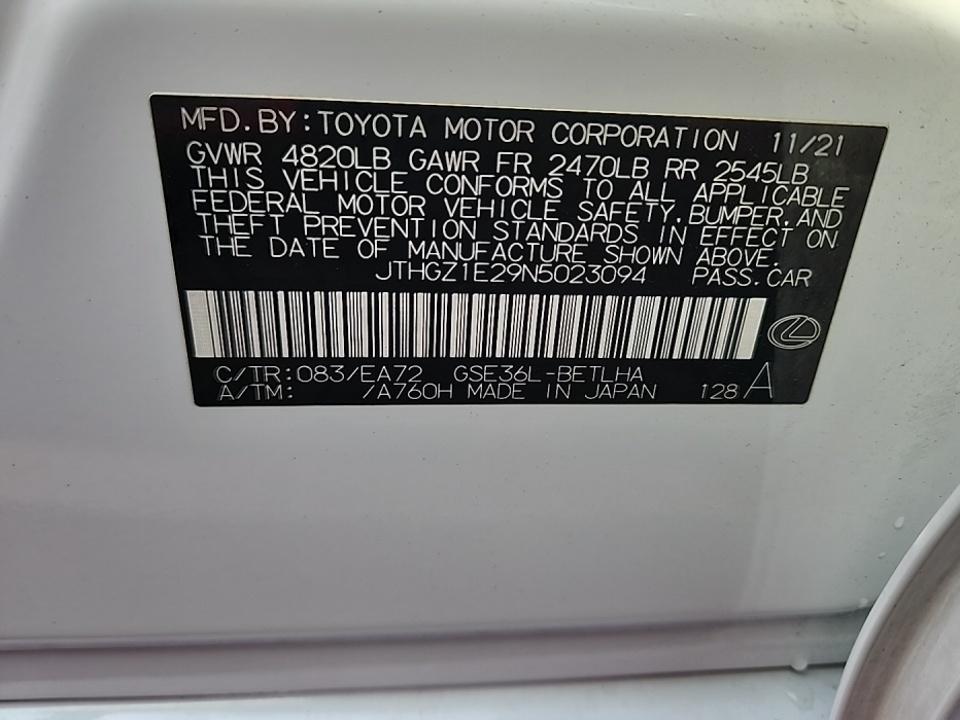 2022 Lexus IS IS 350 F SPORT AWD