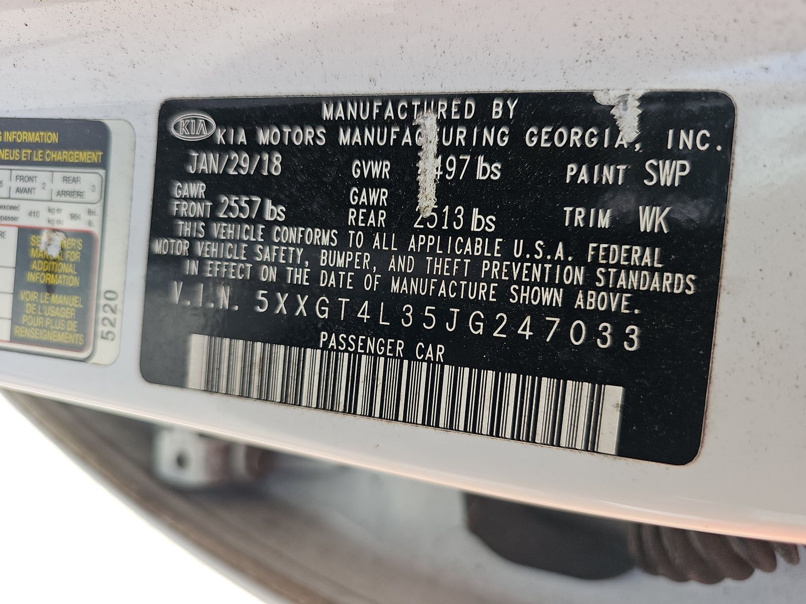 2018 Kia Optima S FWD