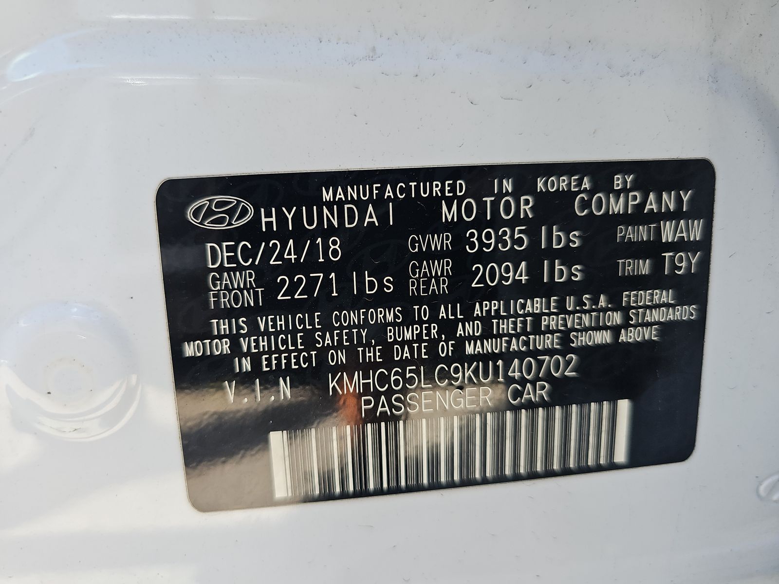 2019 Hyundai Ioniq Hybrid Blue FWD