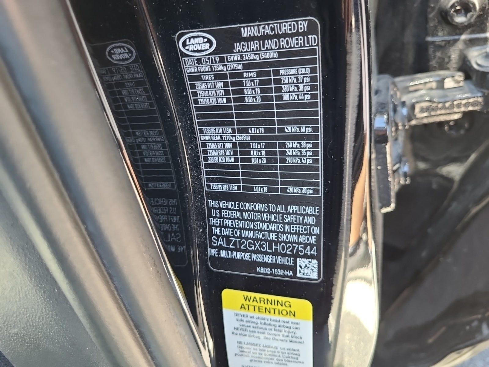 2020 Land Rover Range Rover Evoque R-Dynamic S AWD