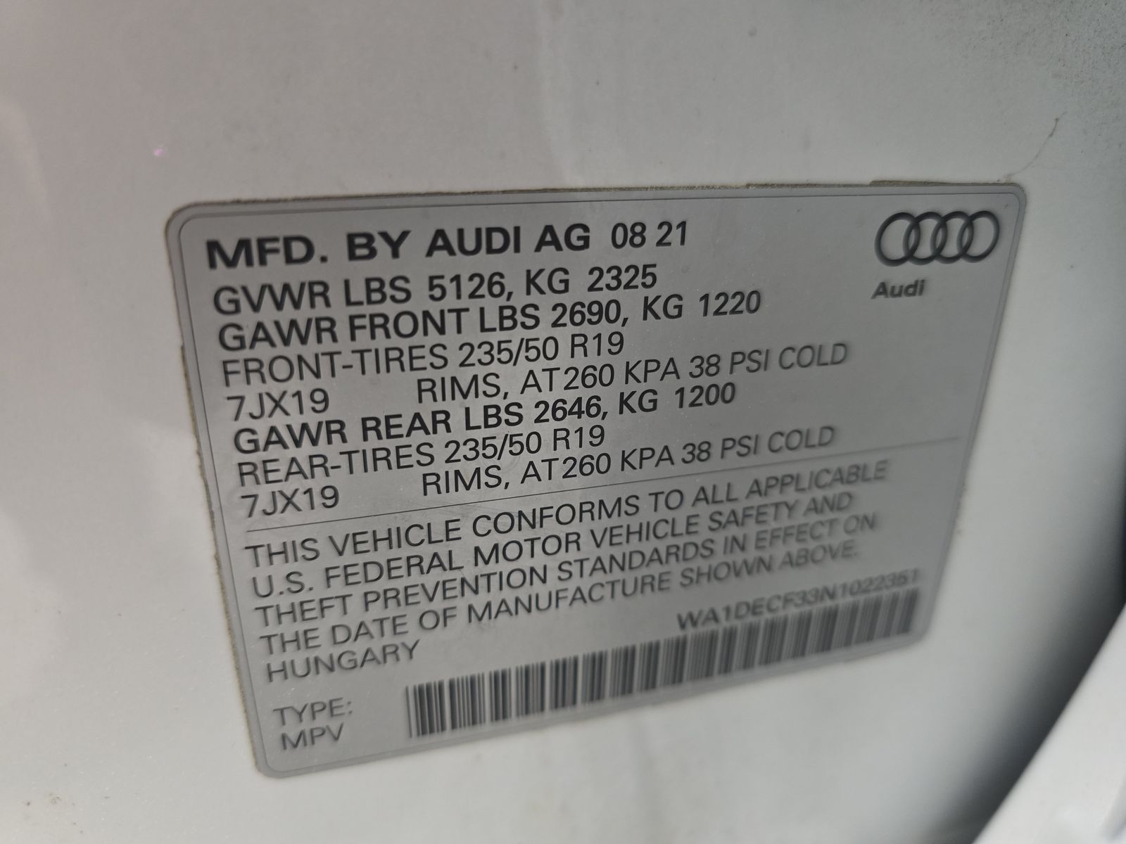 2022 Audi Q3 2.0T S line Premium AWD