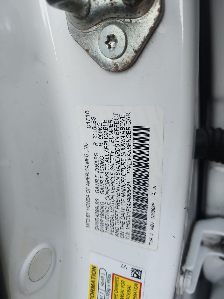 2018 Honda Accord LX FWD