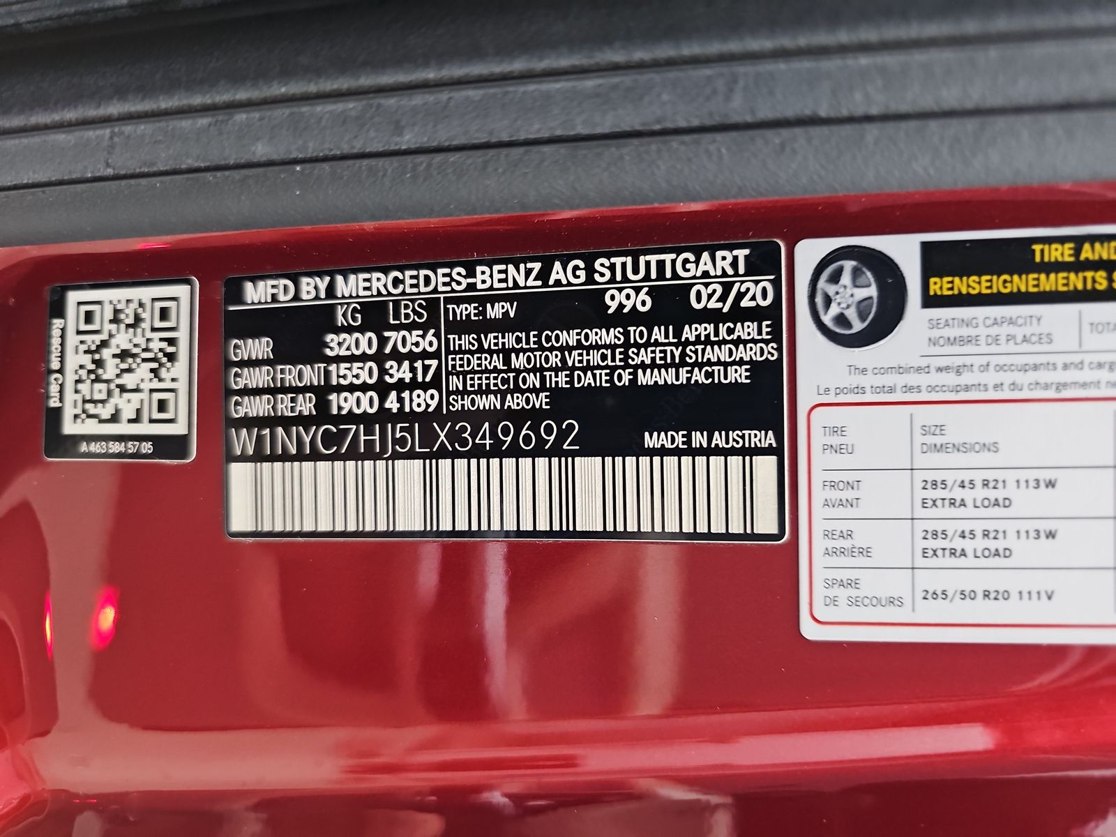 2020 Mercedes-Benz G-Class AMG G 63 AWD