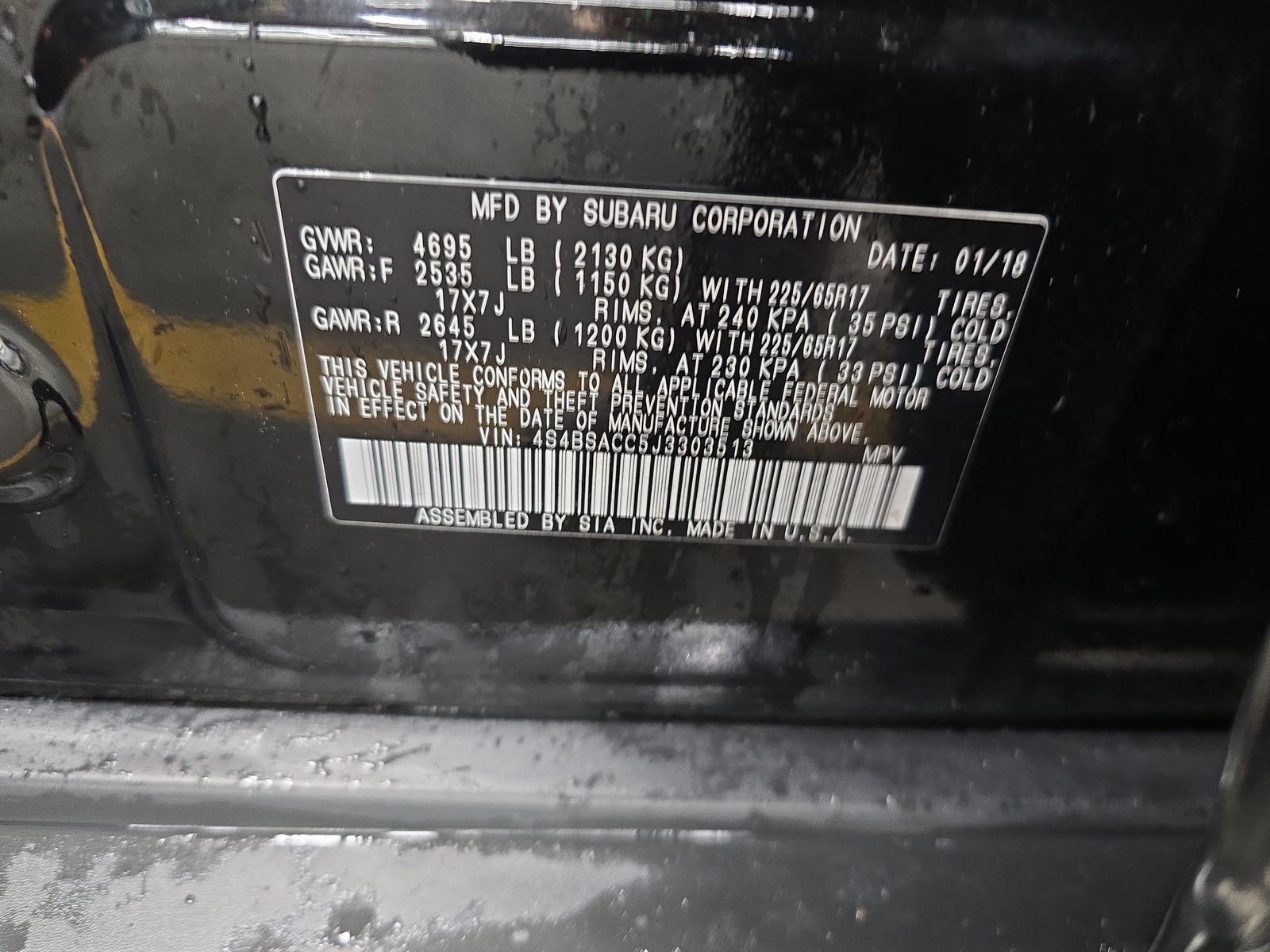 2018 Subaru Outback 2.5i Premium AWD