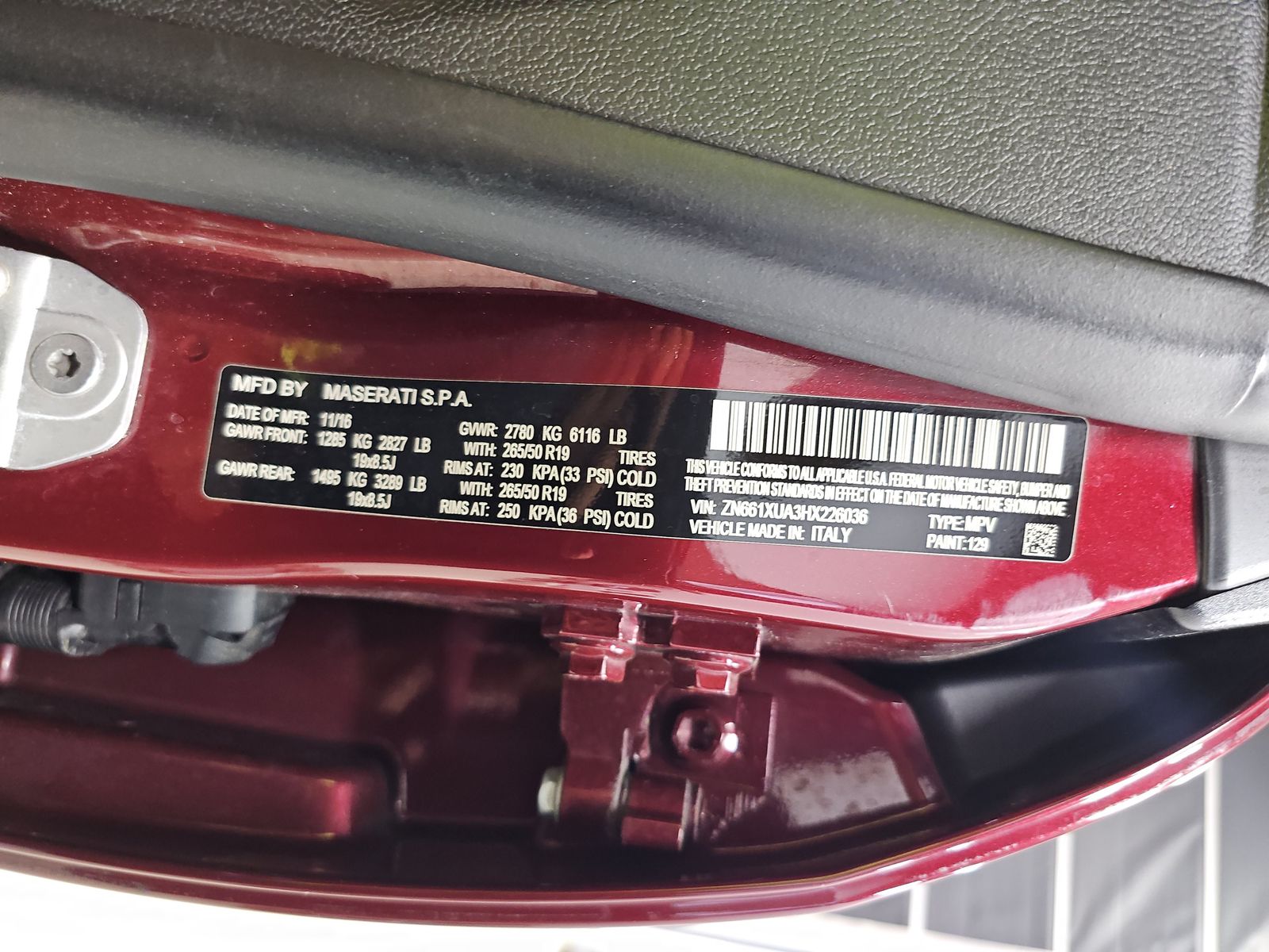 2017 Maserati Levante Base AWD