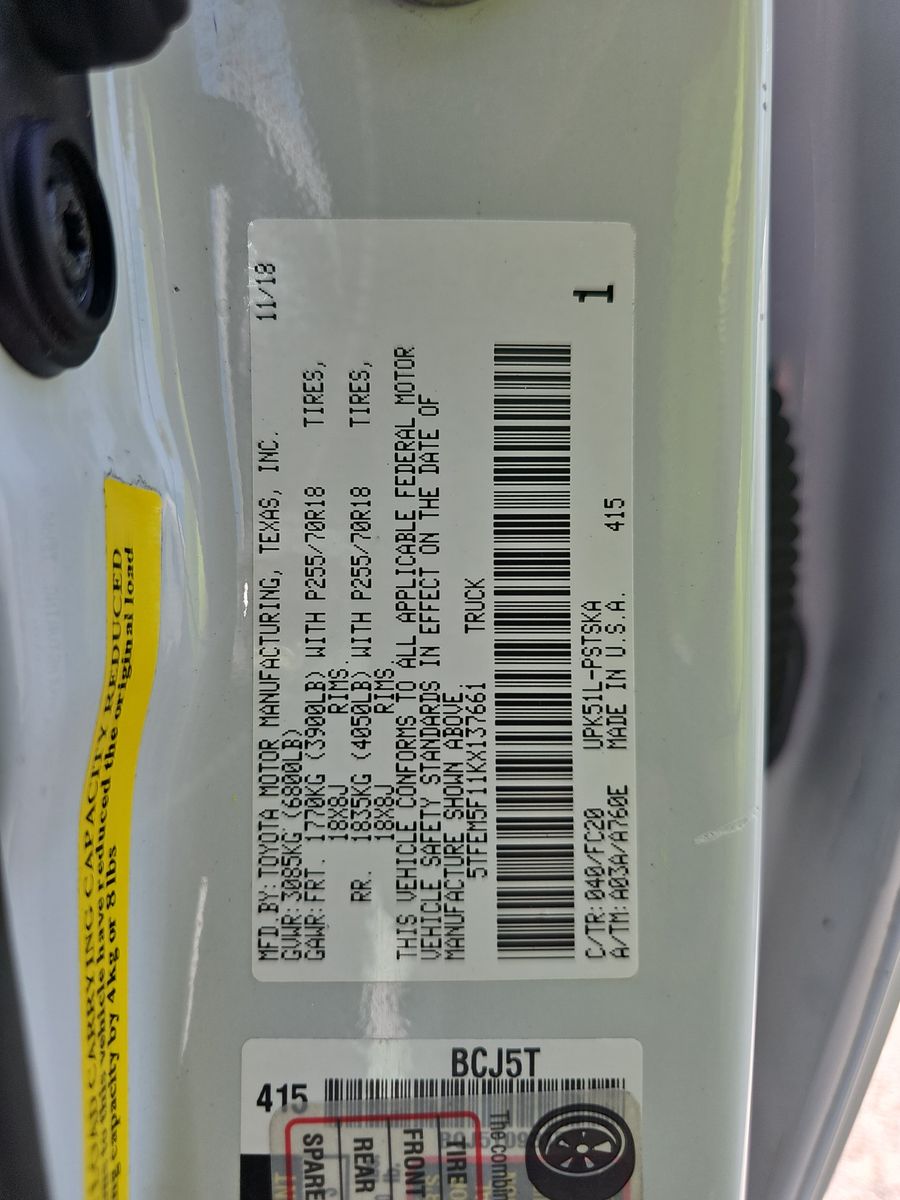 2019 Toyota Tundra SR5 RWD