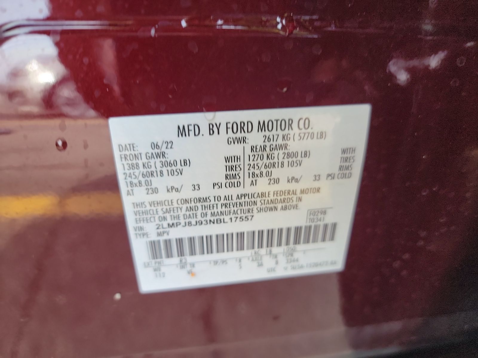 2022 Lincoln Nautilus Standard AWD