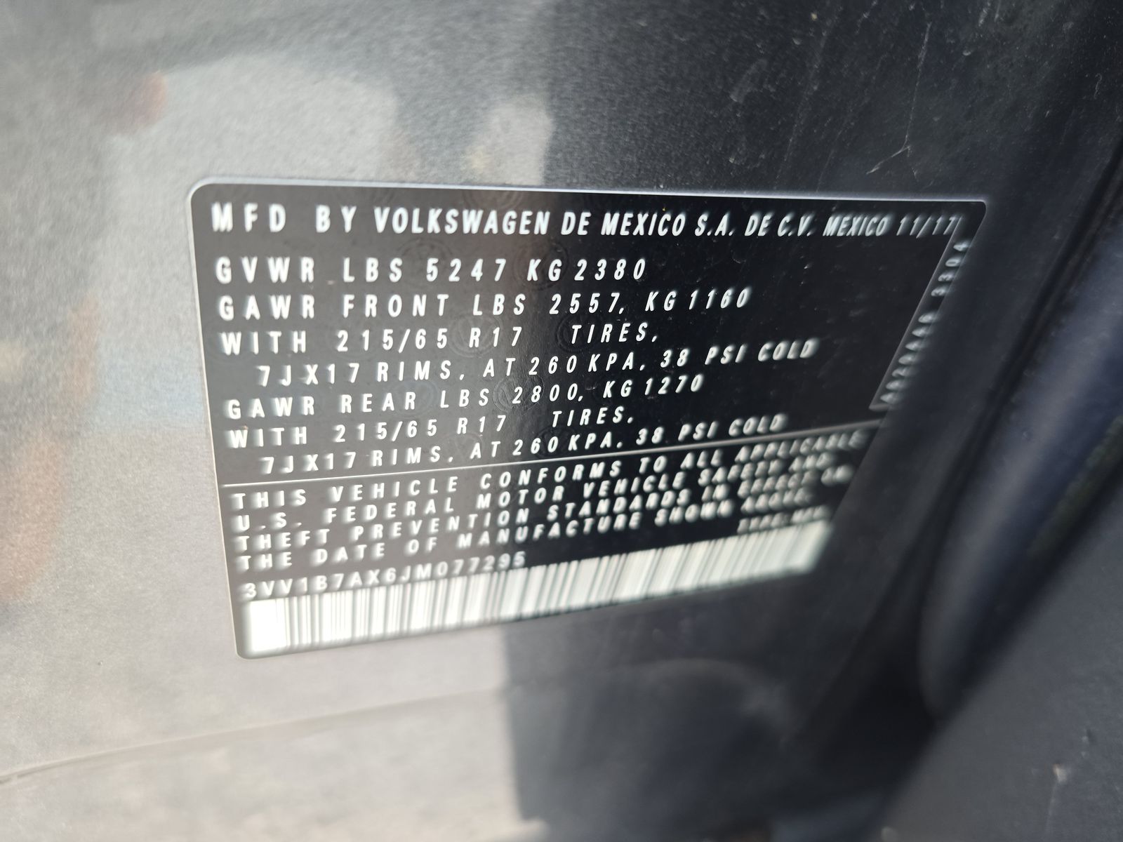 2018 Volkswagen Tiguan 2.0T S FWD