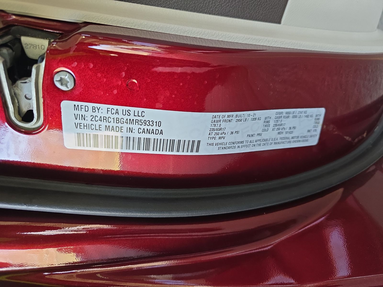 2021 Chrysler Pacifica Touring L FWD