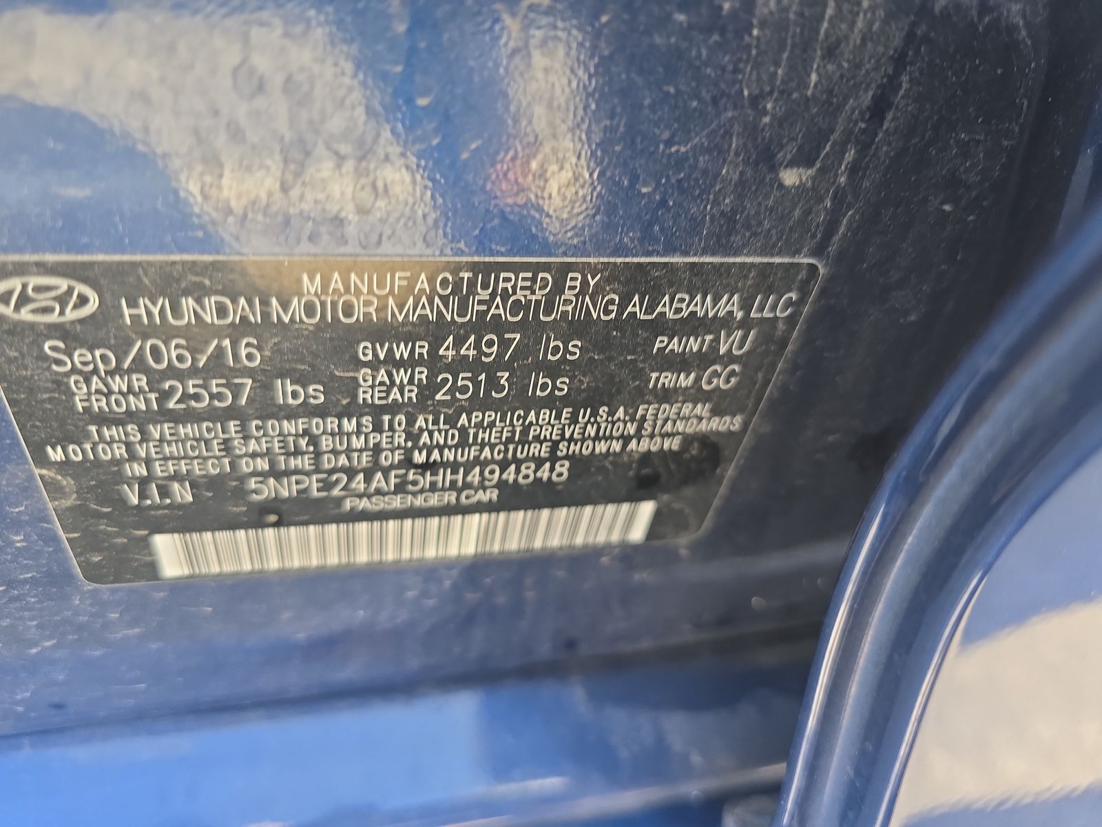 2017 Hyundai Sonata SE FWD