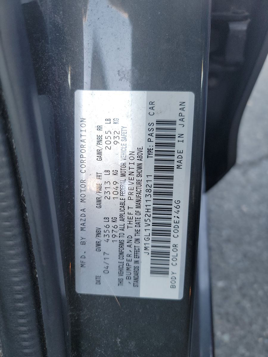 2017 MAZDA MAZDA6 Touring FWD