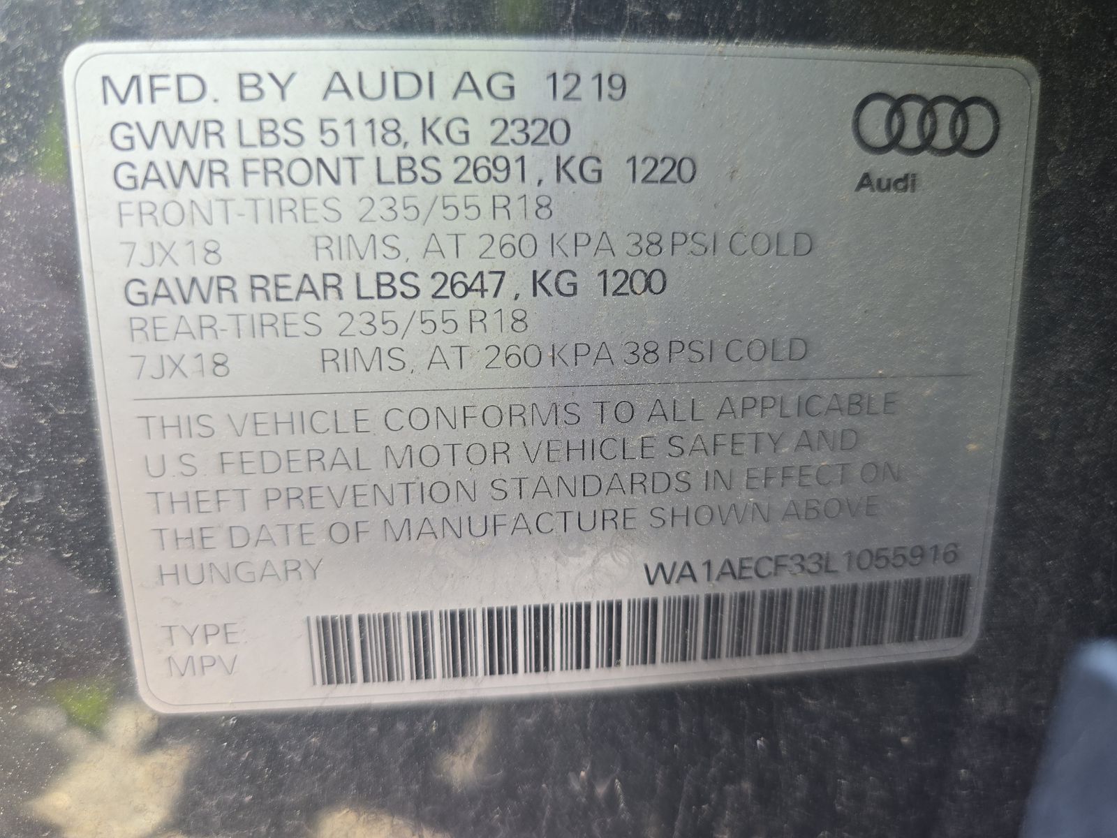 2020 Audi Q3 2.0T Premium AWD