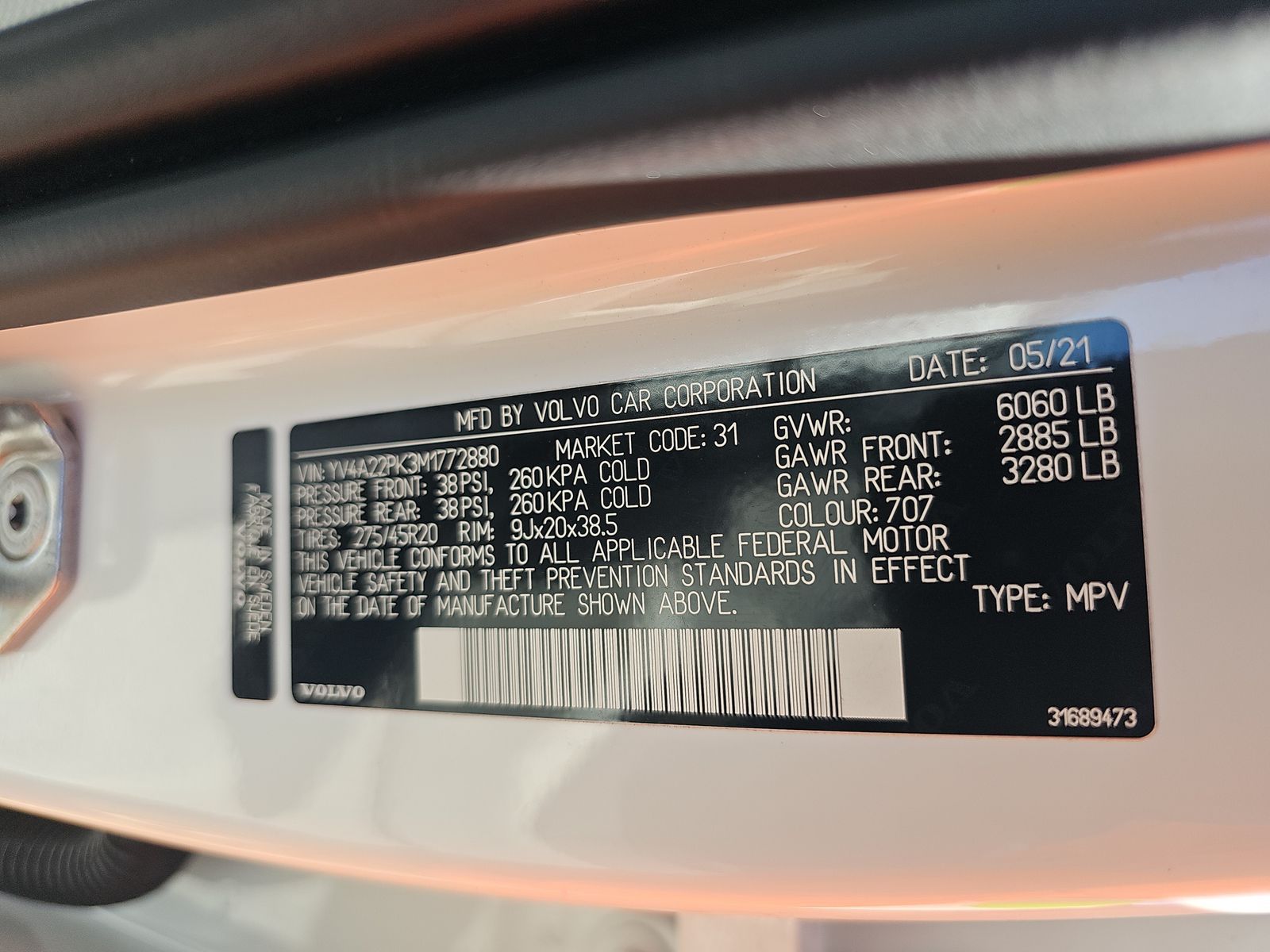 2021 Volvo XC90 T6 Momentum AWD