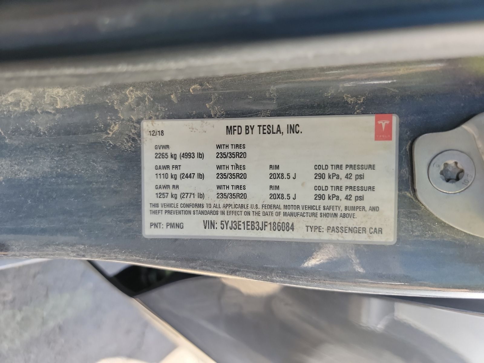 2018 Tesla Model 3 Long Range AWD