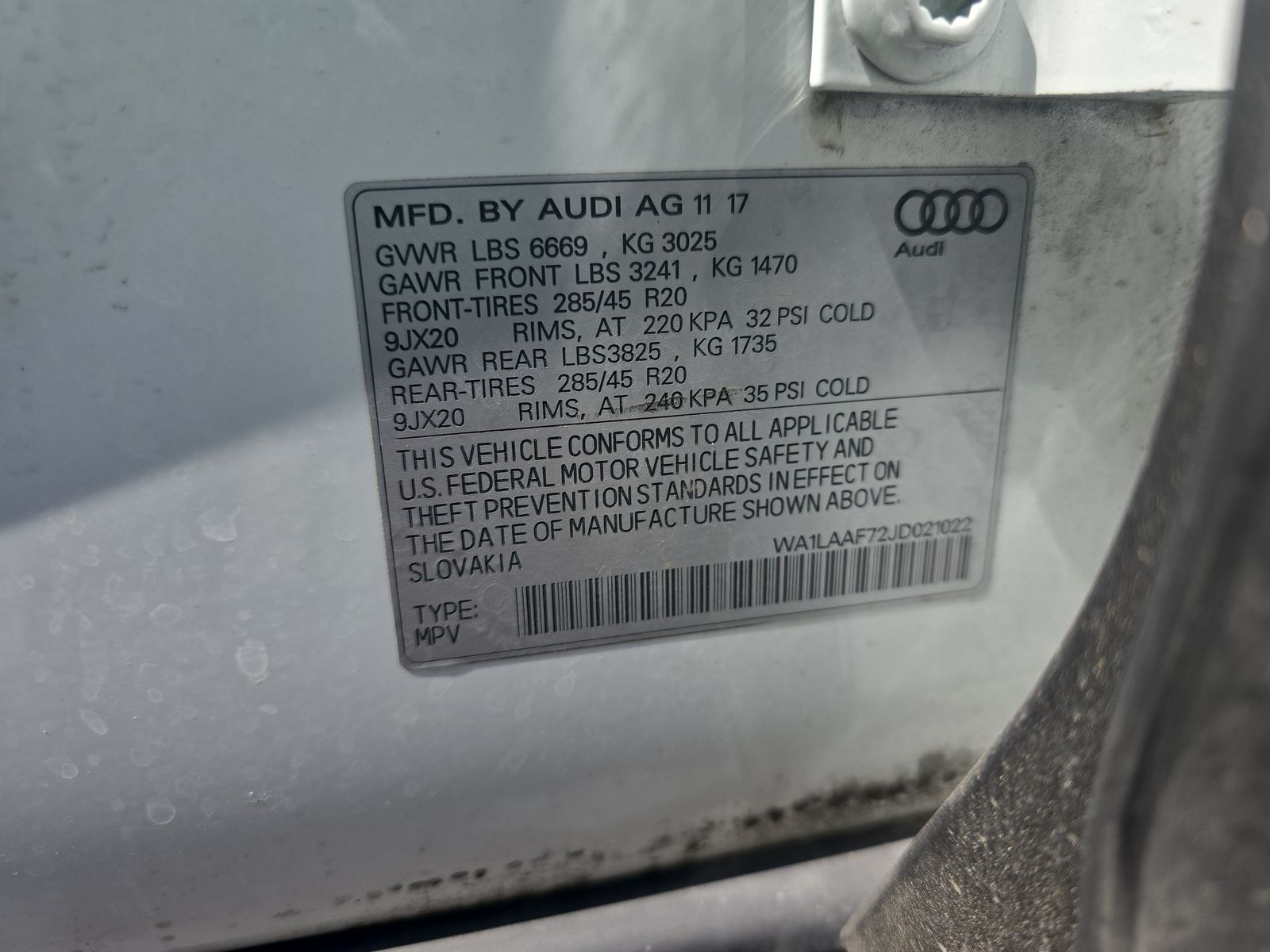 2018 Audi Q7 3.0T Premium Plus AWD
