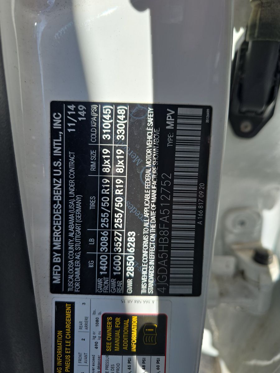 2015 Mercedes-Benz M-Class ML 350 AWD