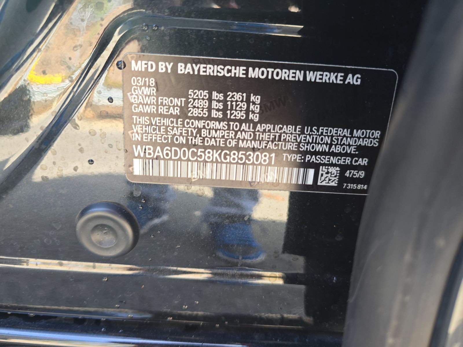 2019 BMW 6 Series 640i RWD