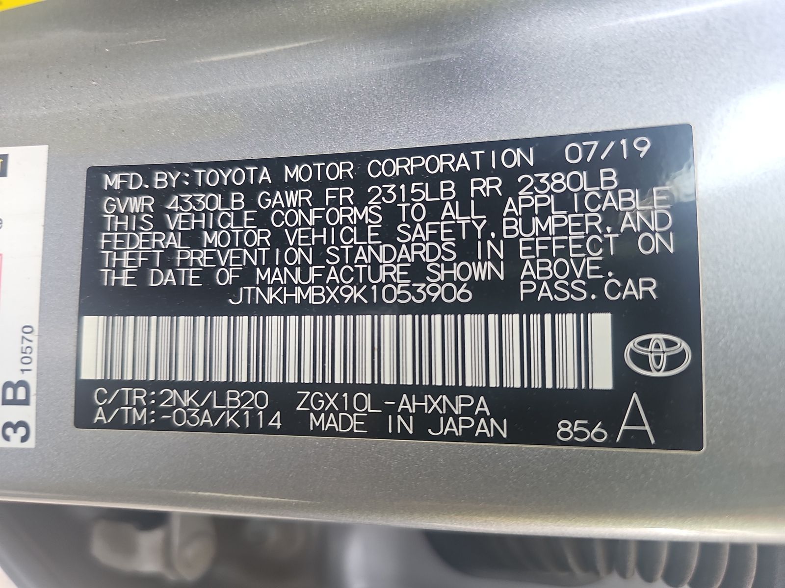 2019 Toyota C-HR Limited FWD