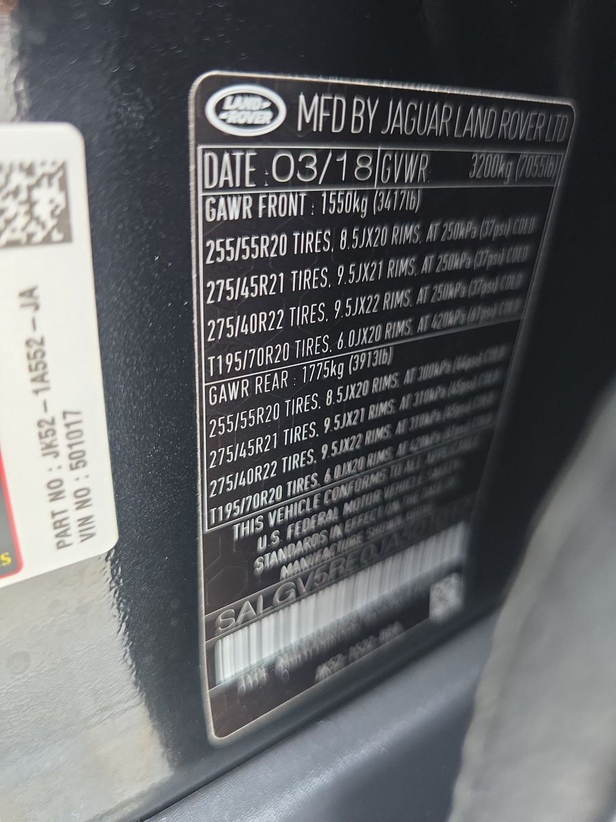 2018 Land Rover Range Rover Autobiography LWB AWD