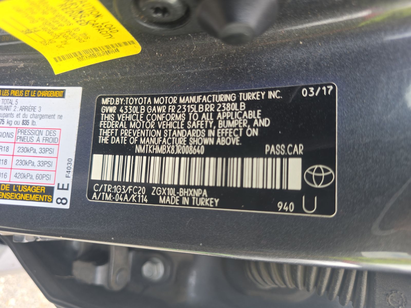 2018 Toyota C-HR XLE Premium FWD