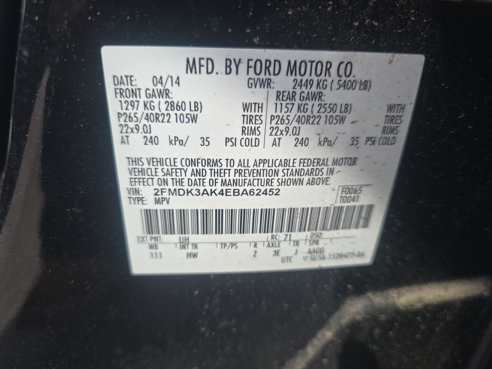 2014 Ford Edge Sport FWD