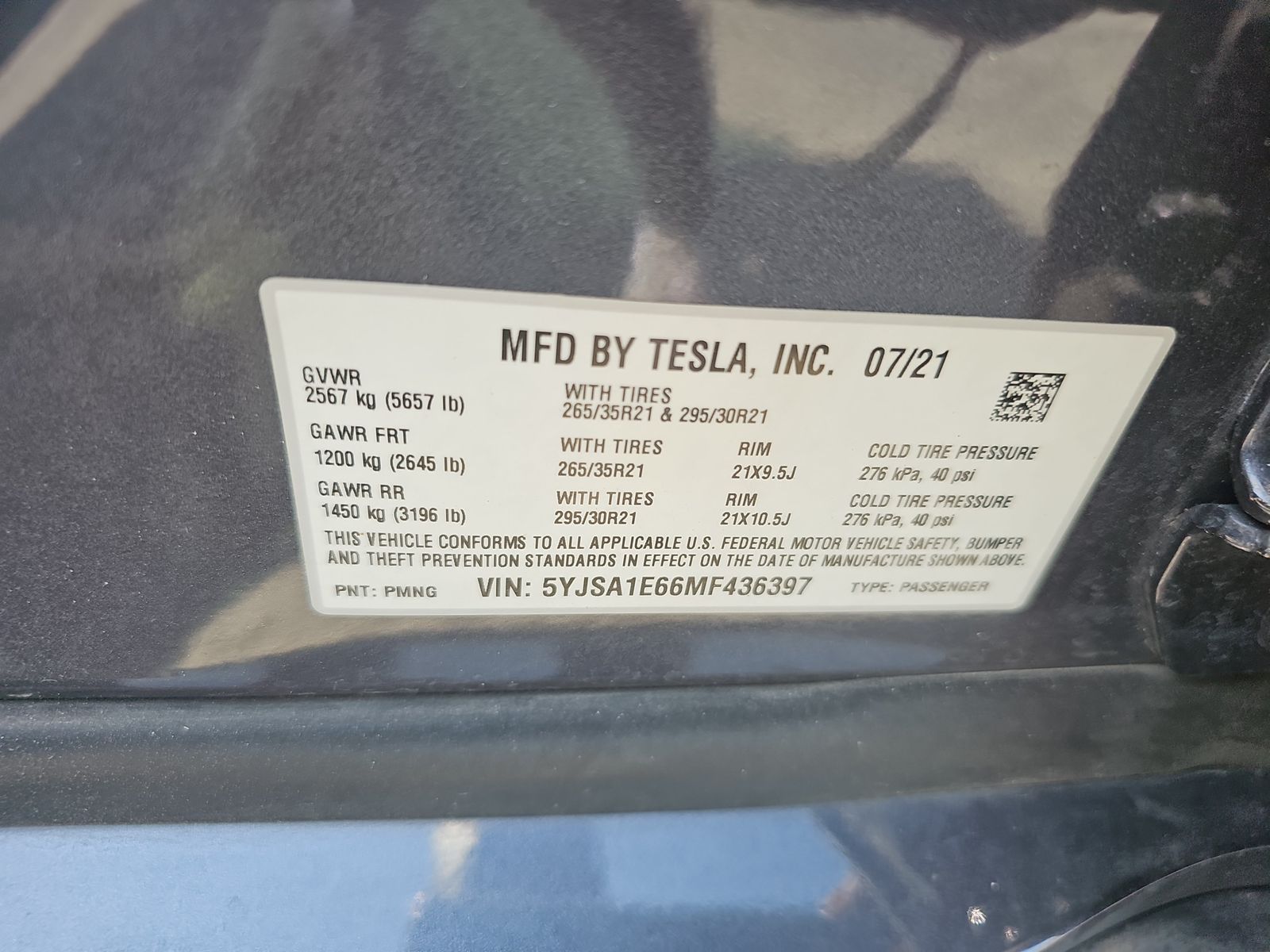 2021 Tesla Model S Plaid AWD