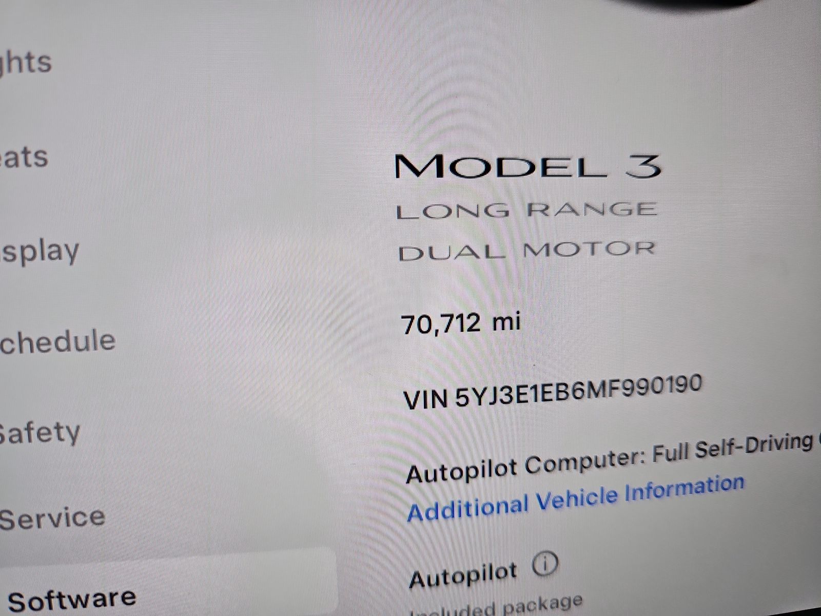 2021 Tesla Model 3 Long Range AWD