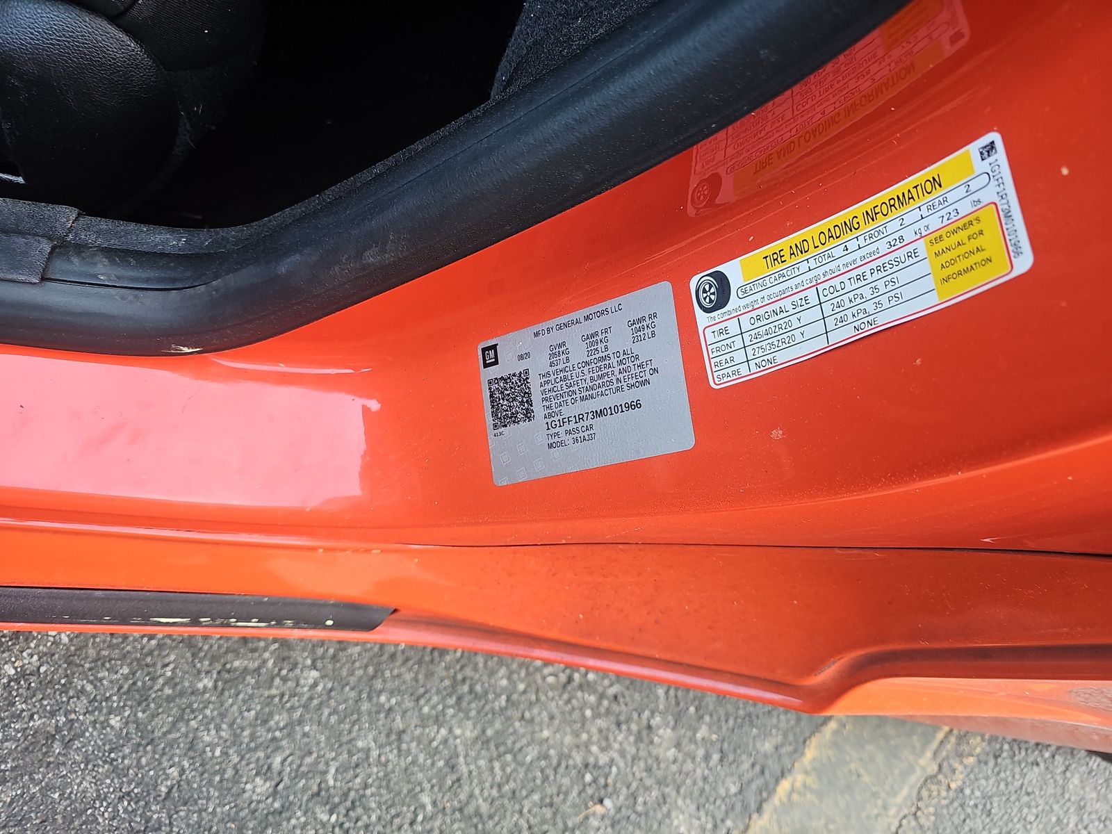 2021 Chevrolet Camaro 1SS RWD