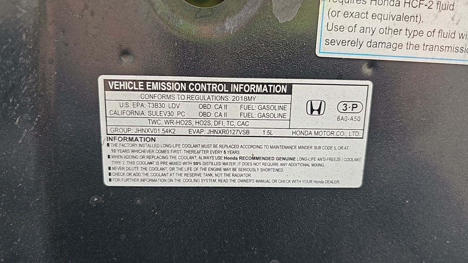 2018 Honda Accord EX FWD