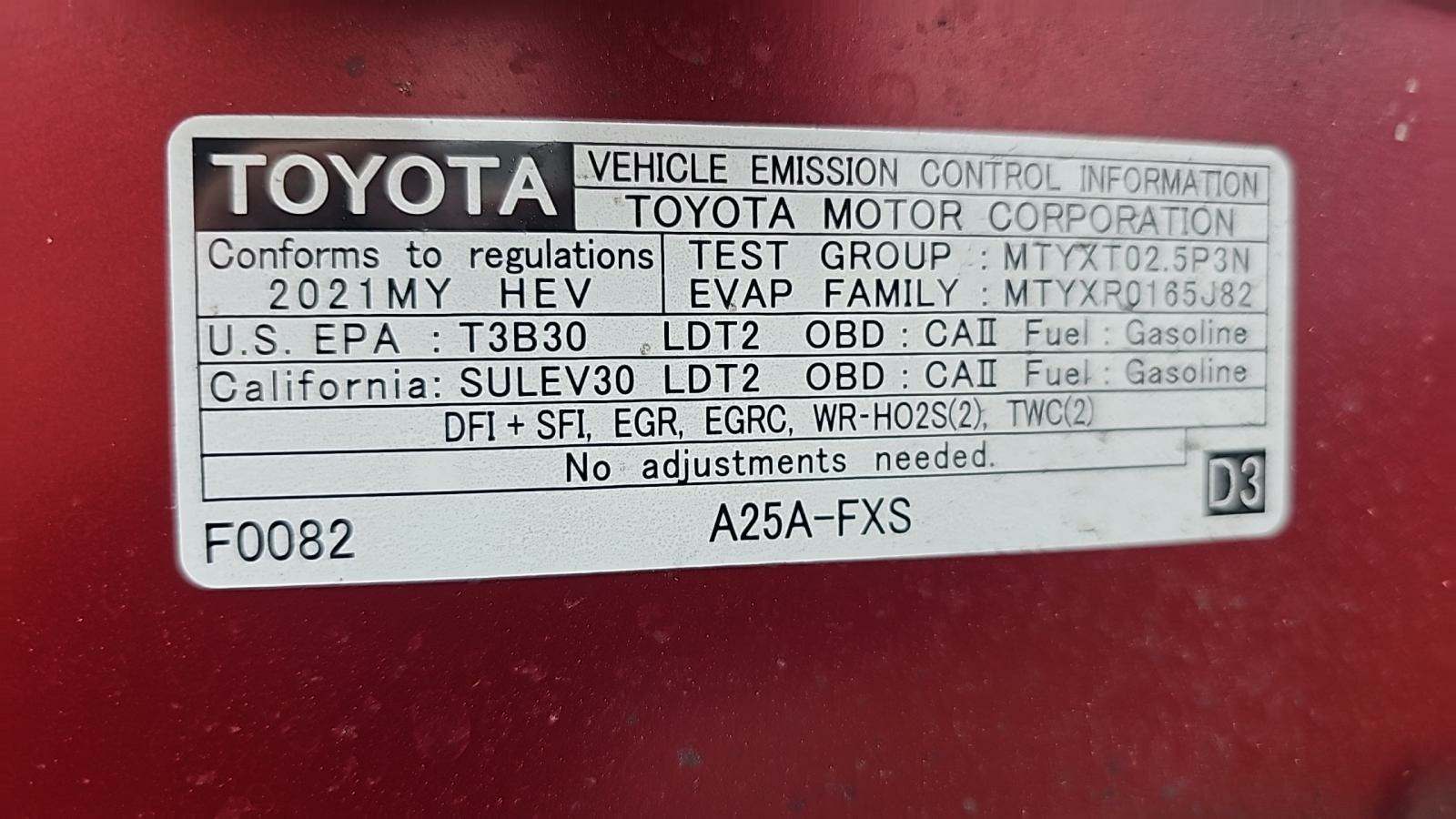 2021 Toyota RAV4 Hybrid LE AWD