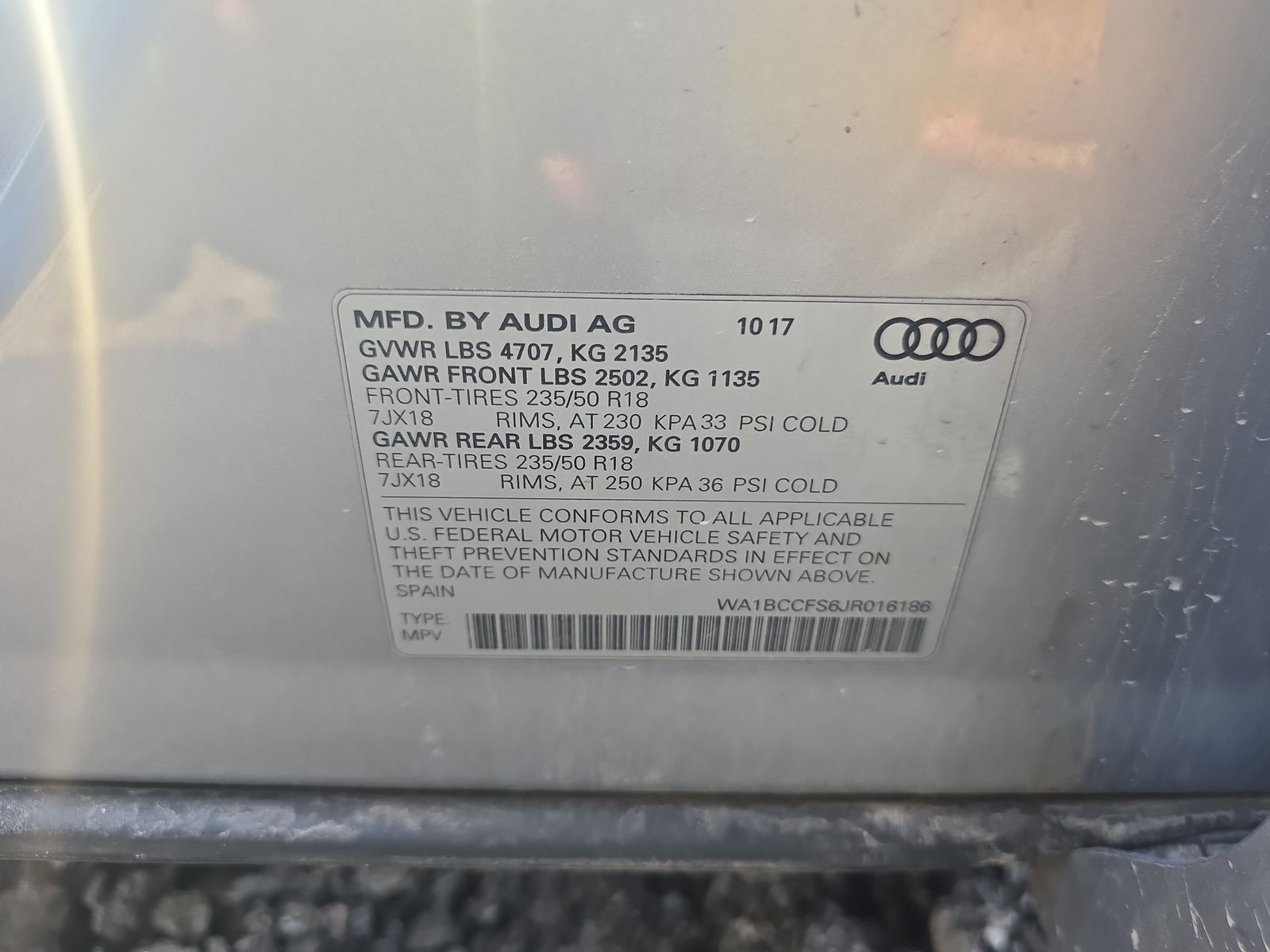 2018 Audi Q3 2.0T Premium FWD
