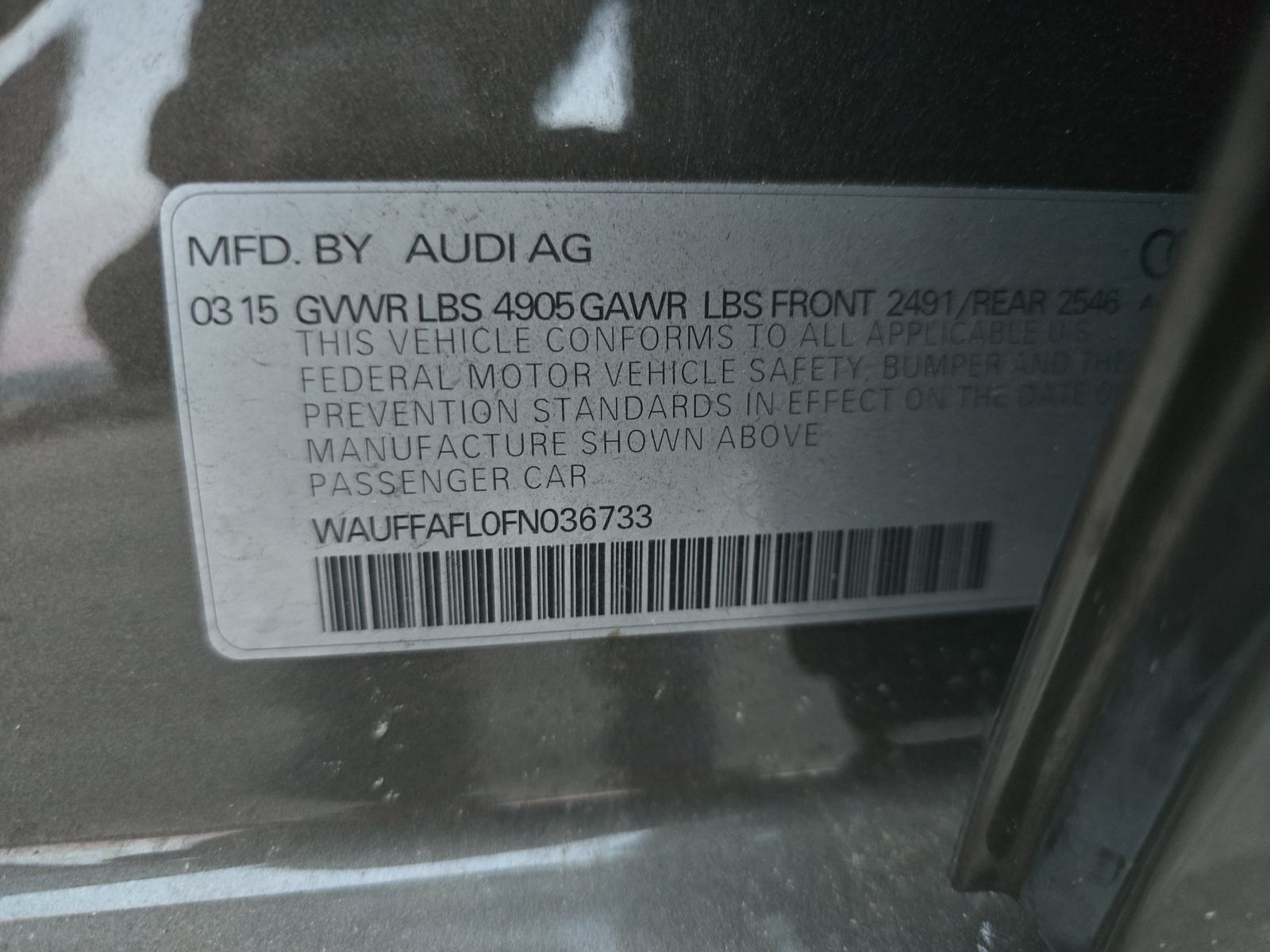 2015 Audi A4 2.0T Premium Plus AWD