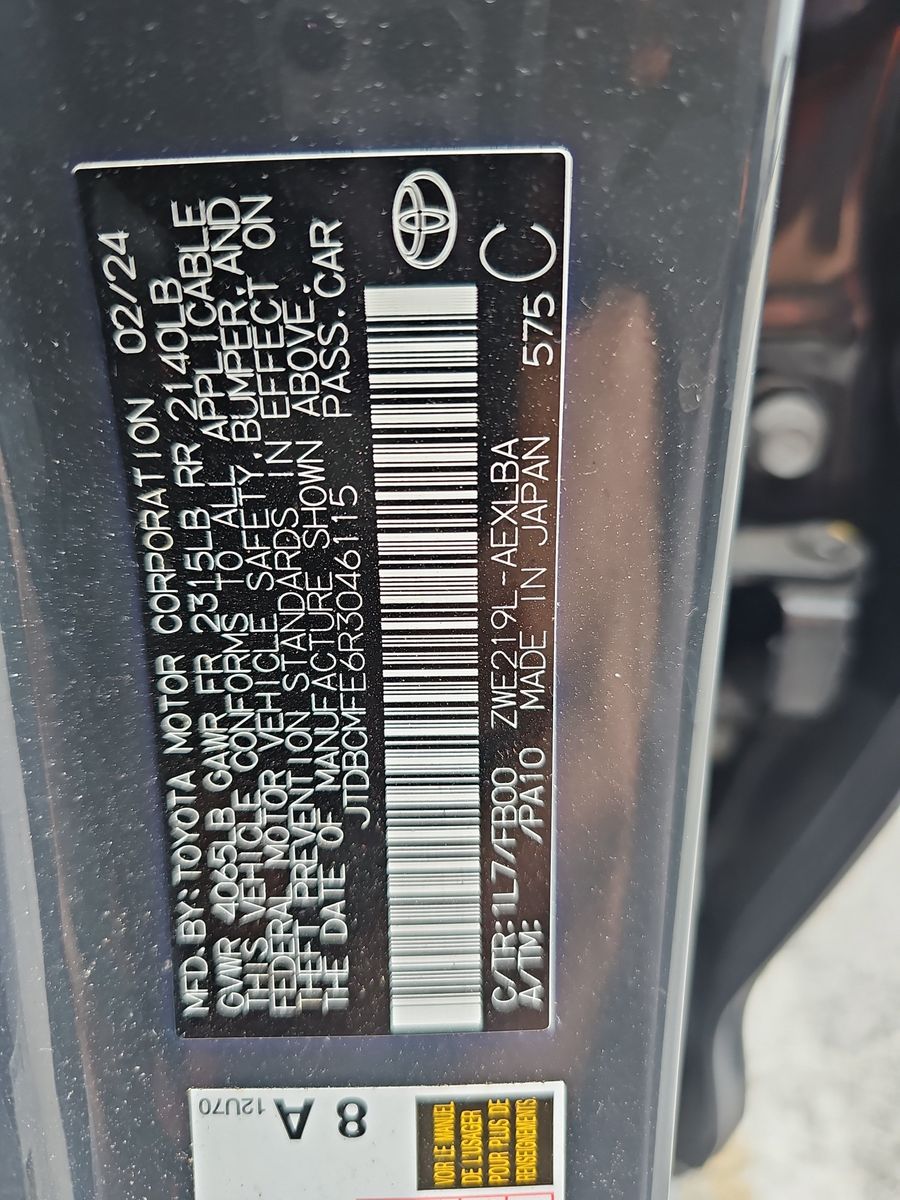 2024 Toyota Corolla Hybrid LE FWD