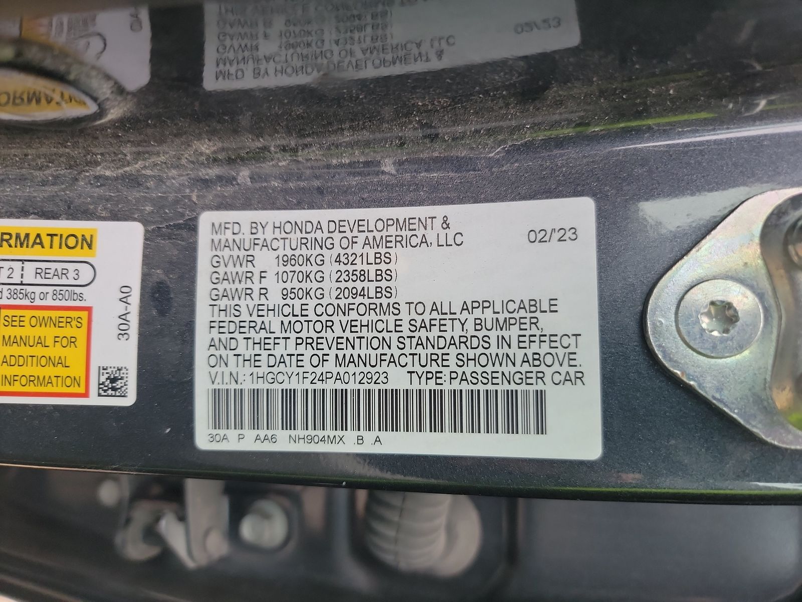 2023 Honda Accord LX FWD