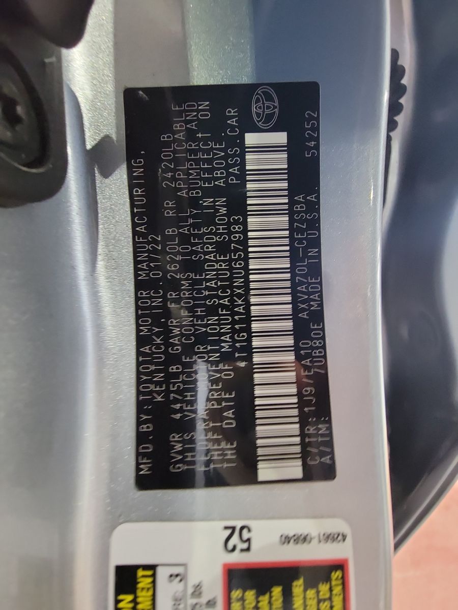 2022 Toyota Camry SE FWD