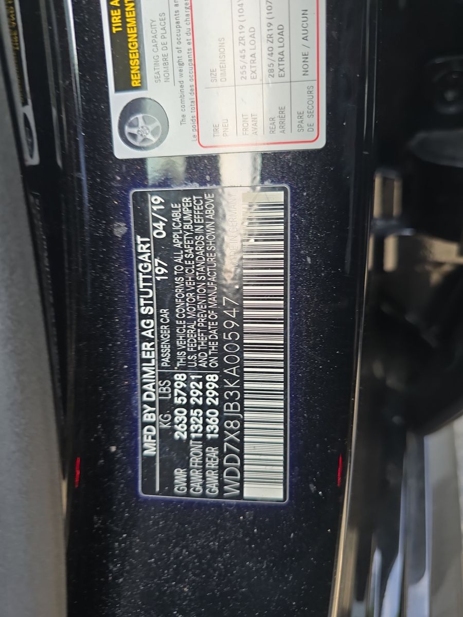 2019 Mercedes-Benz Mercedes-AMG GT AMG GT 63 AWD