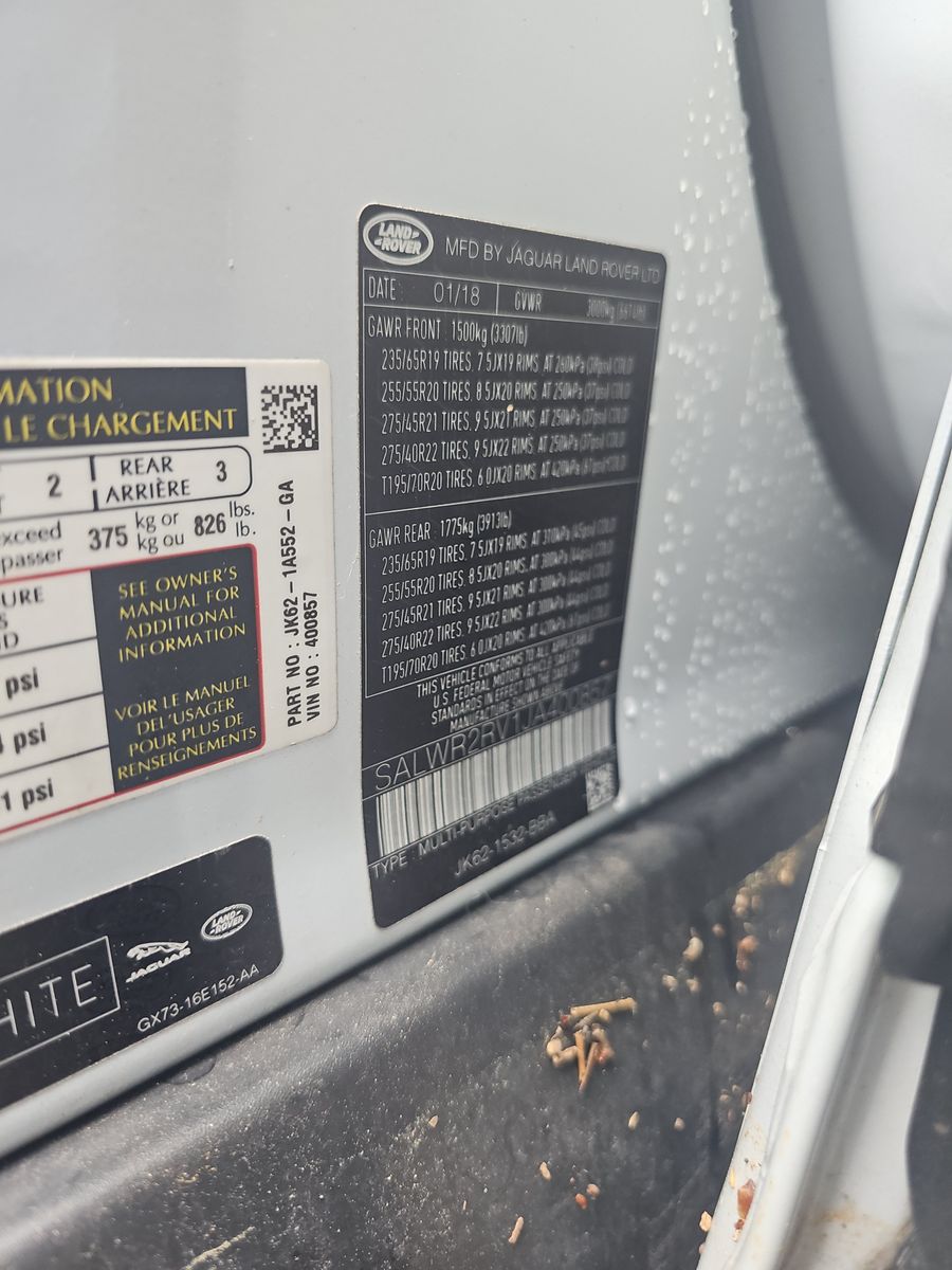 2018 Land Rover Range Rover Sport HSE AWD