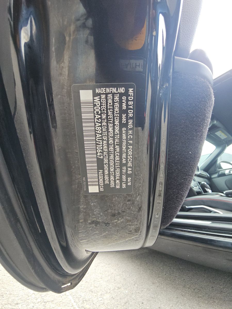 2010 Porsche Boxster Base RWD