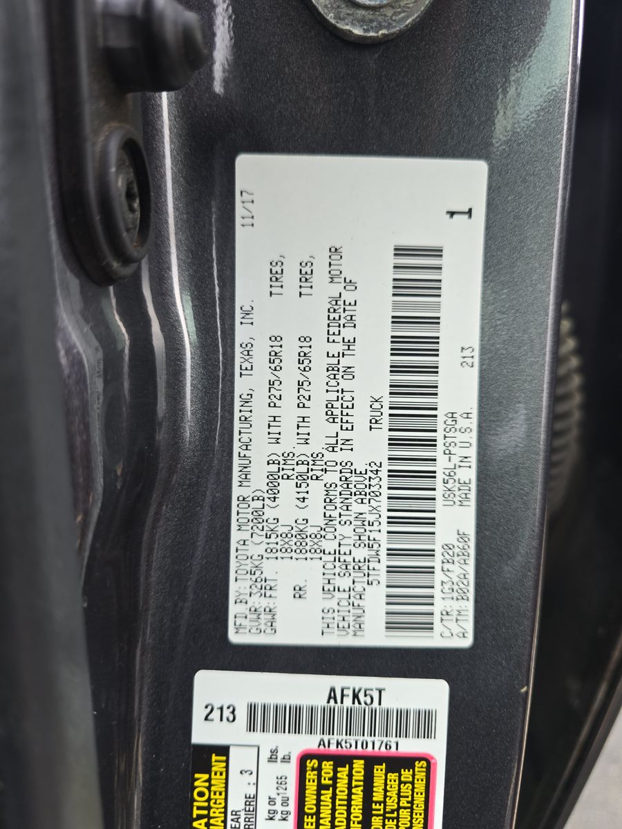 2018 Toyota Tundra SR5 AWD