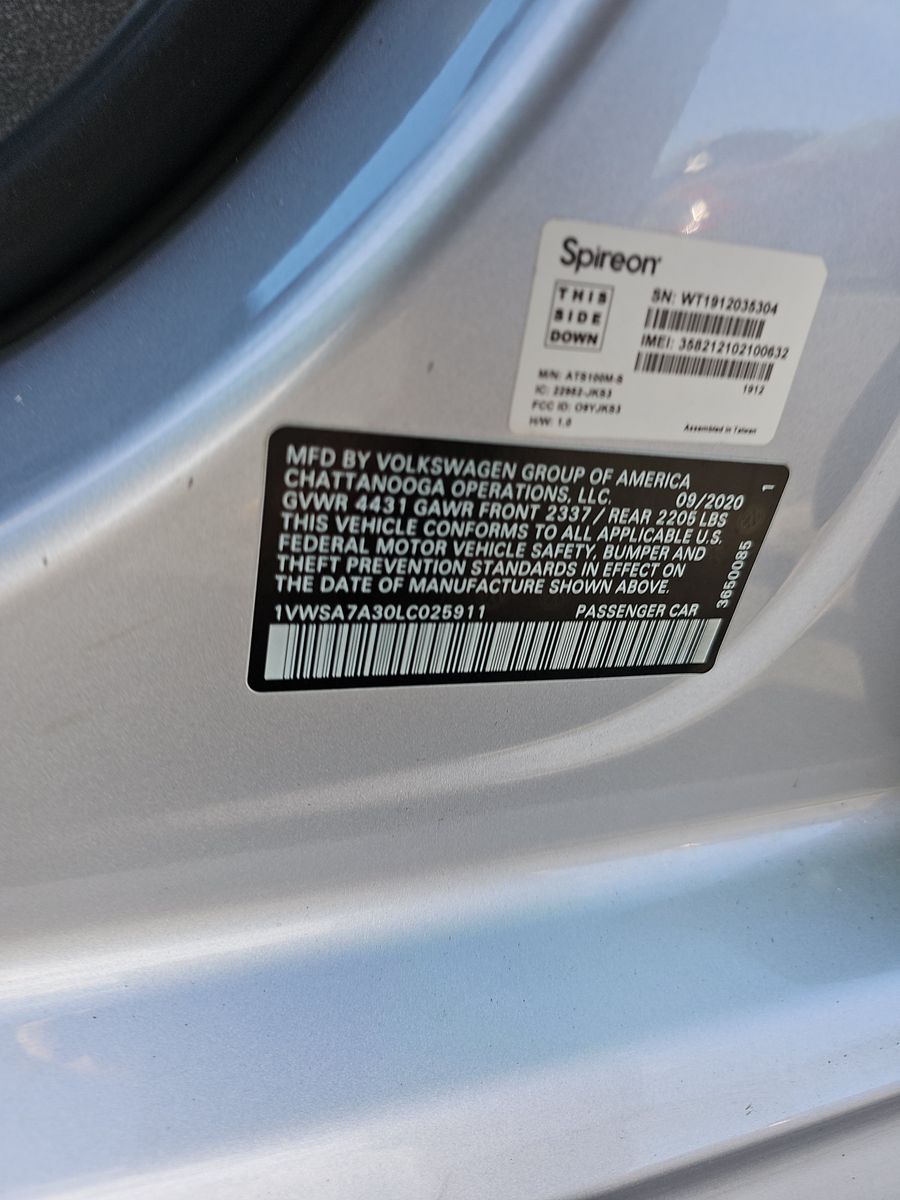 2020 Volkswagen Passat 2.0T SE FWD