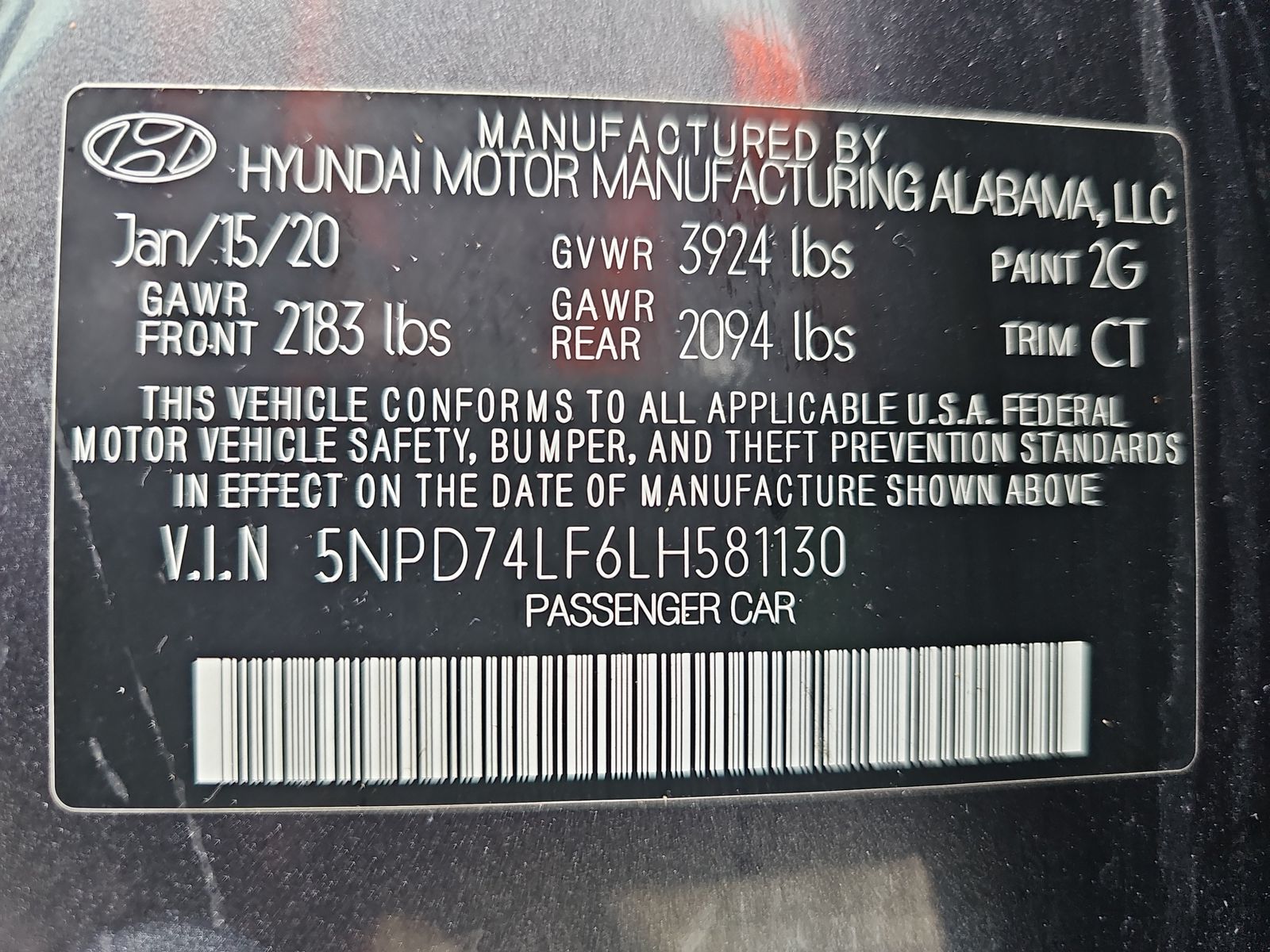 2020 Hyundai Elantra SE FWD