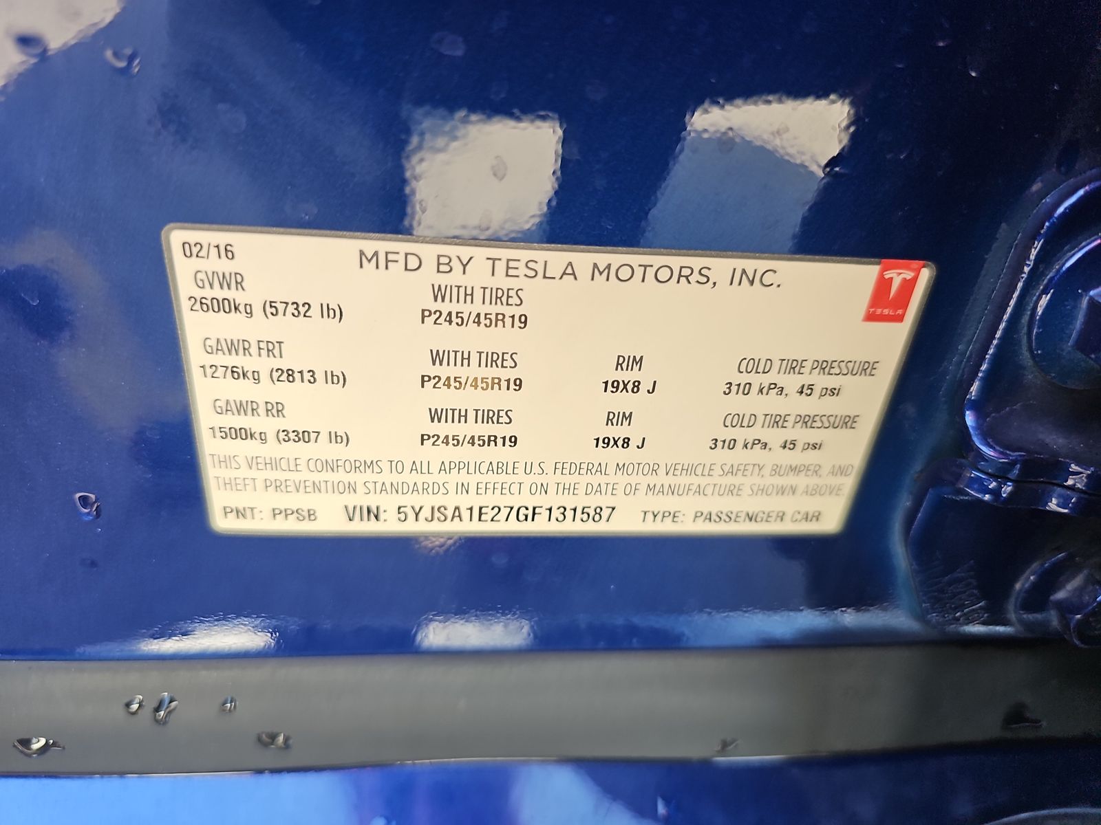 2016 Tesla Model S 70D AWD
